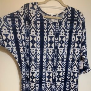 Amelia James Vintage Dolman Top Navy and White